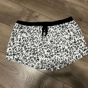 Bare Necessities Black and White Leopard Sleep Shorts